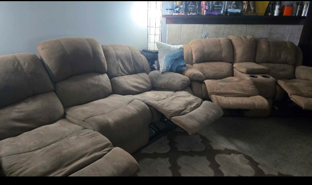 Brown Reclining Sofa Set - photo 2