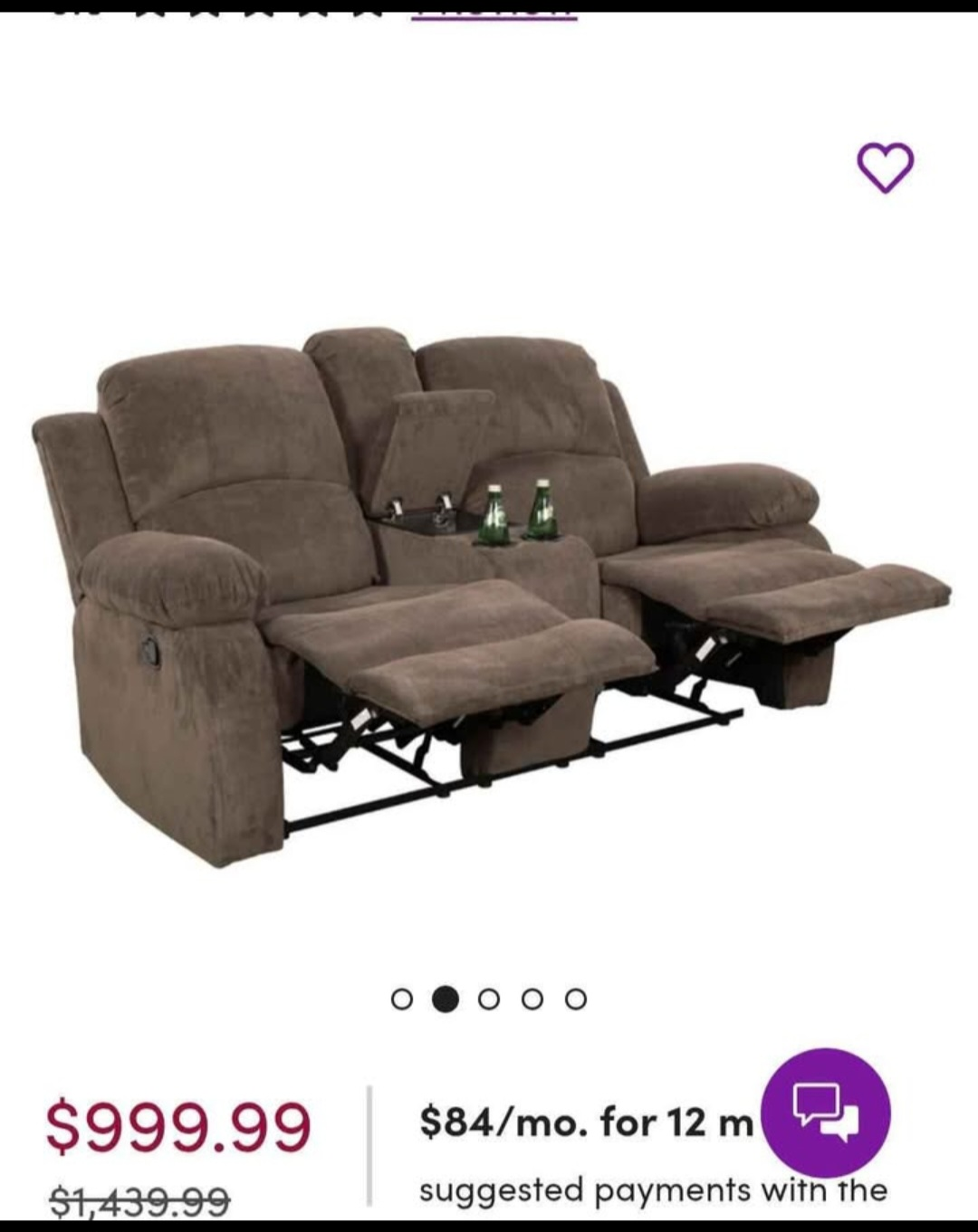 Brown Reclining Sofa Set - photo 4