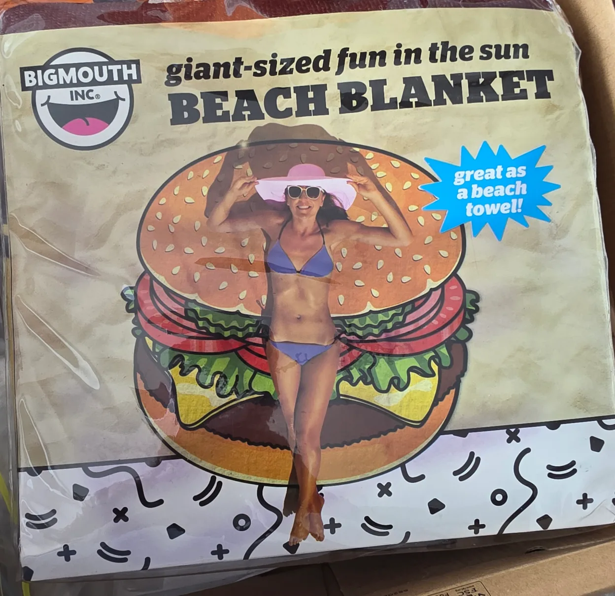 BigMouth Inc. Burger Beach Blanket 5ft x 5ft thumbnail