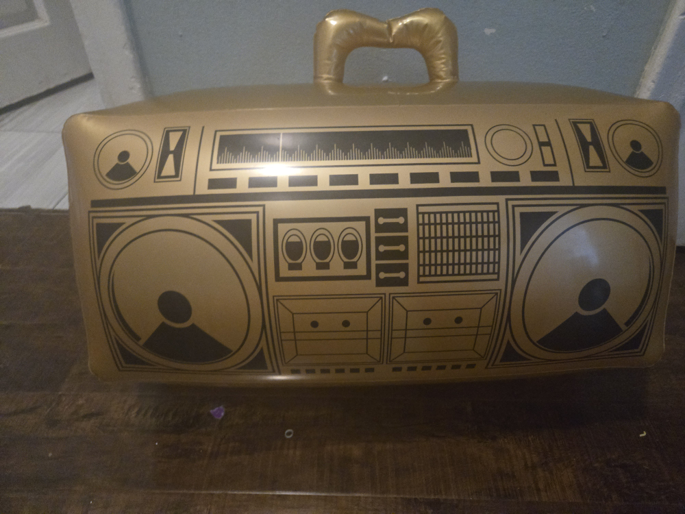 Inflatable Gold Boombox