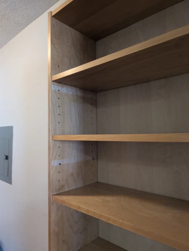 Tall wooden bookshelf image indicator(4)