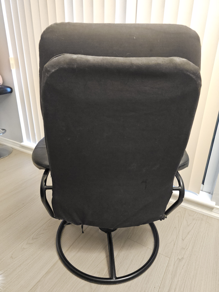 Black Leather Recliner Chair - photo 3