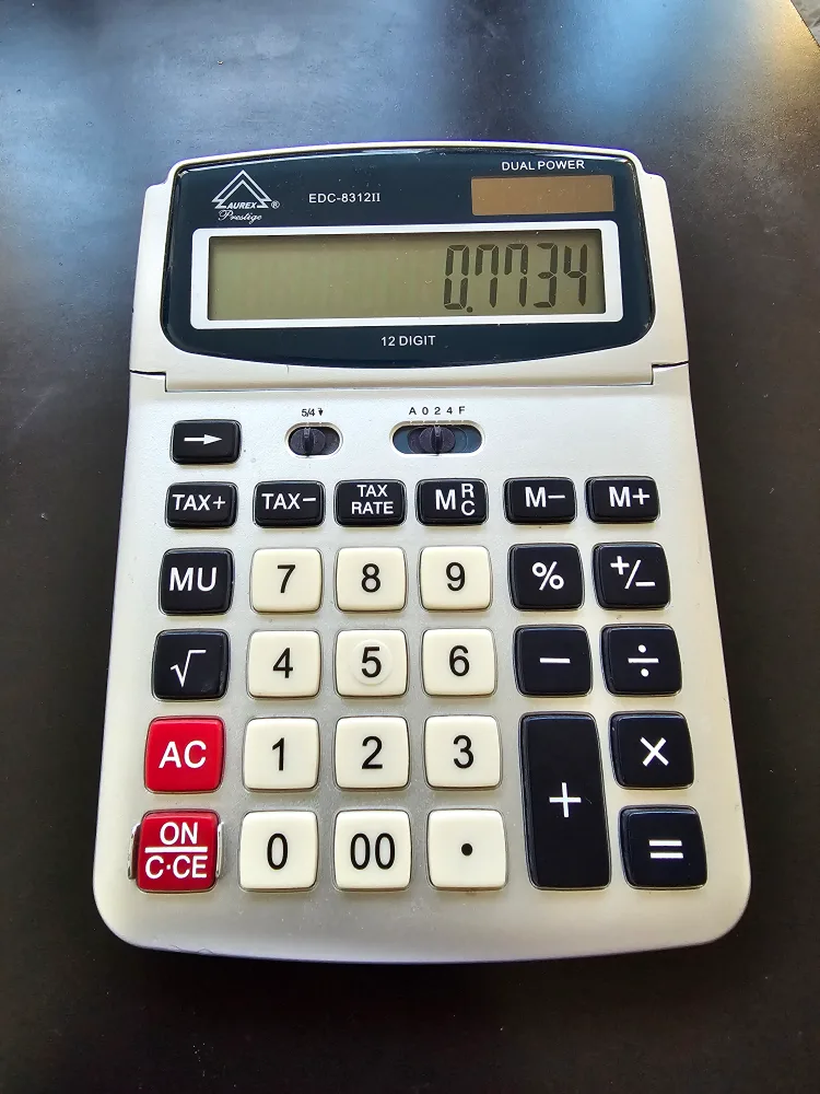 AUREX Prestige EDC-8312II Dual Power Desktop Calculator thumbnail