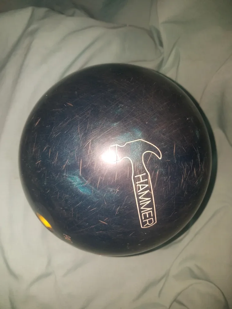 Blue Hammer 16lb Pre-Drilled Urethane Hammer Bowling Ball image indicator(8)