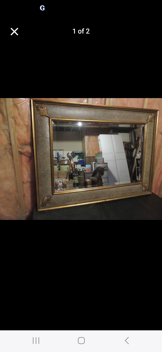 Large Ornate Gold Framed Mirror