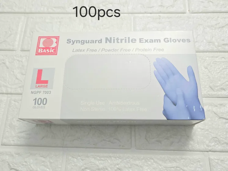 Large-Nitrile Exam Gloves - Latex-Free & Powde thumbnail