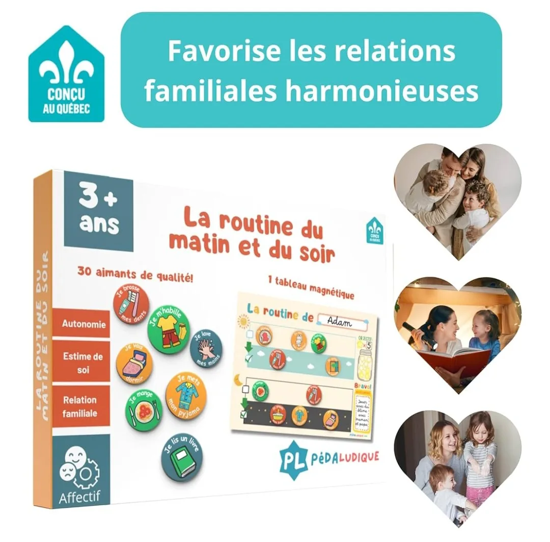 Magnetic Routine Chart for Kids (French) image indicator(8)