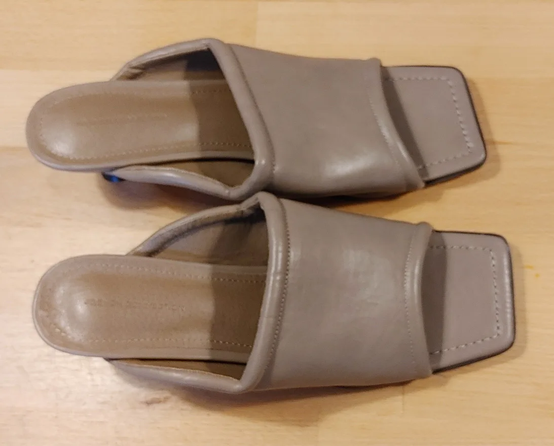 French Connection Leather Mules thumbnail