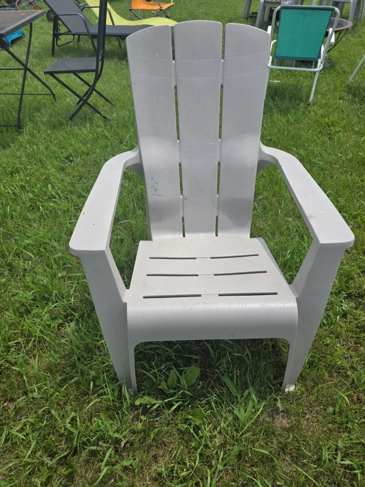 Grey Plastic Adirondack Chair thumbnail