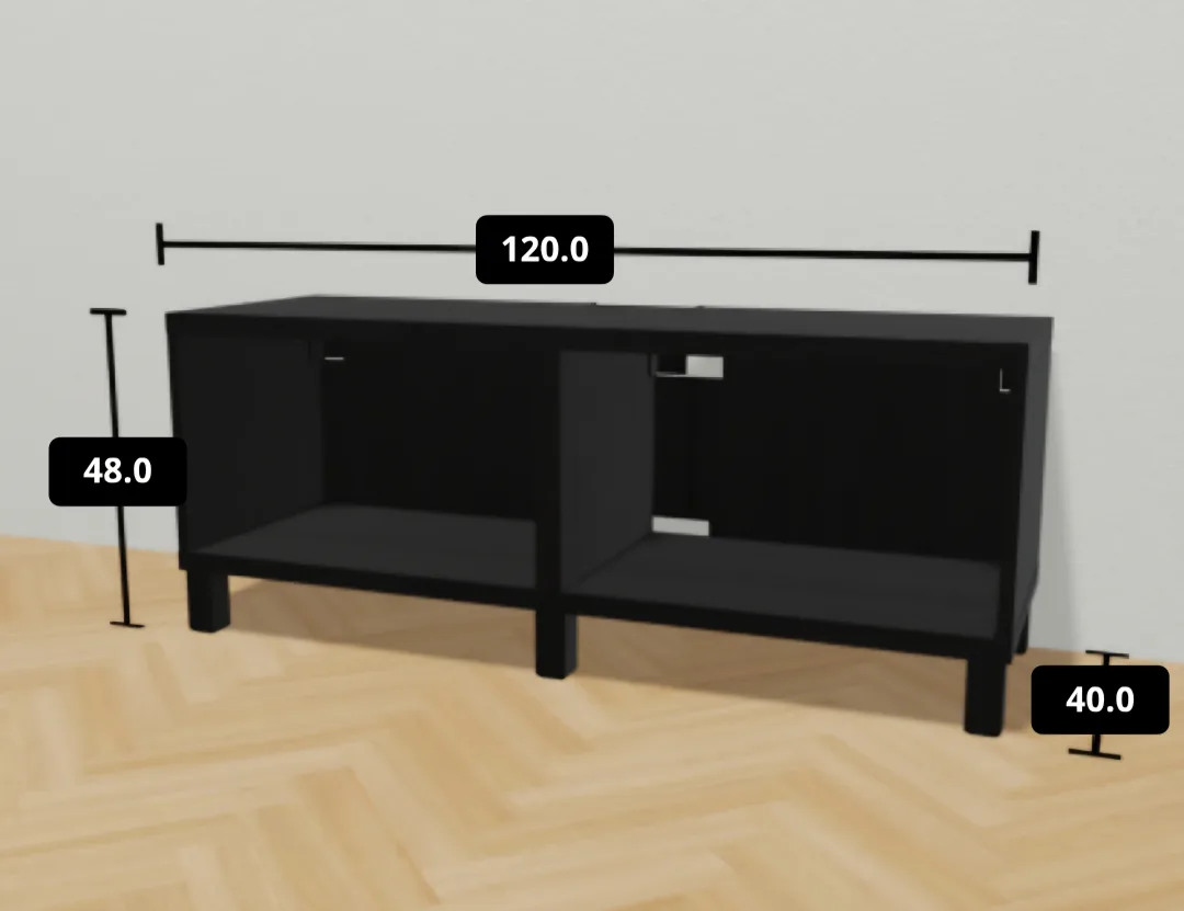 IKEA BESTÅ TV Unit - Black-Brown