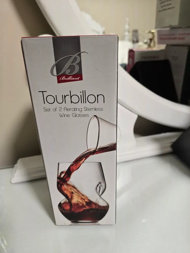 Brilliant Tourbillon Aerating Stemless Wine Glasses (Set of 2) image indicator(3)
