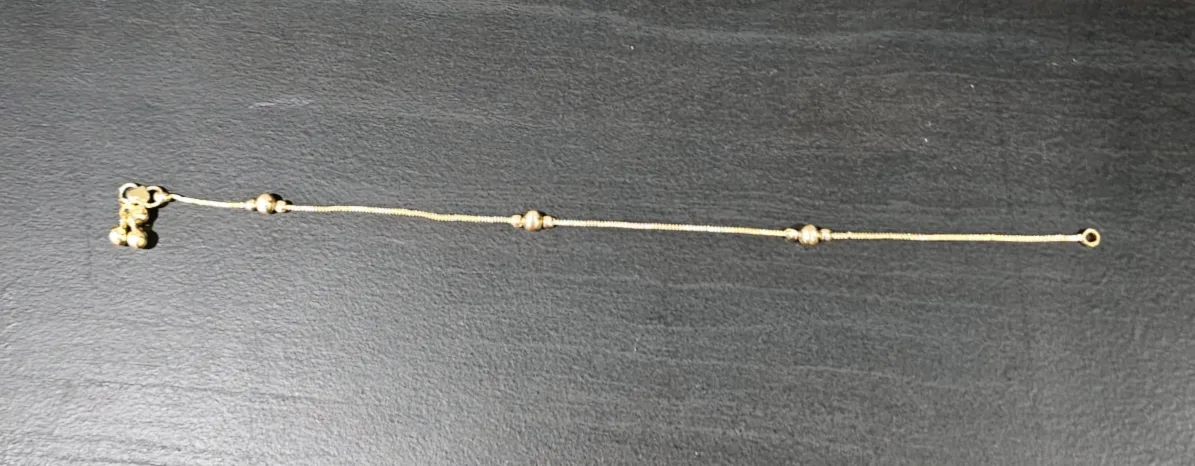 BNWOT Gold  plated Anklet with Bells/shipping free image indicator(3)