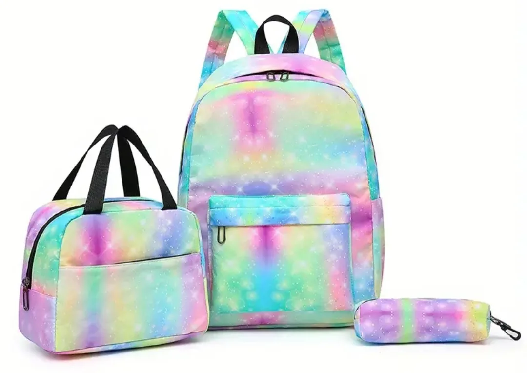 Rainbow Backpack with Lunch Bag and Pencil Case thumbnail