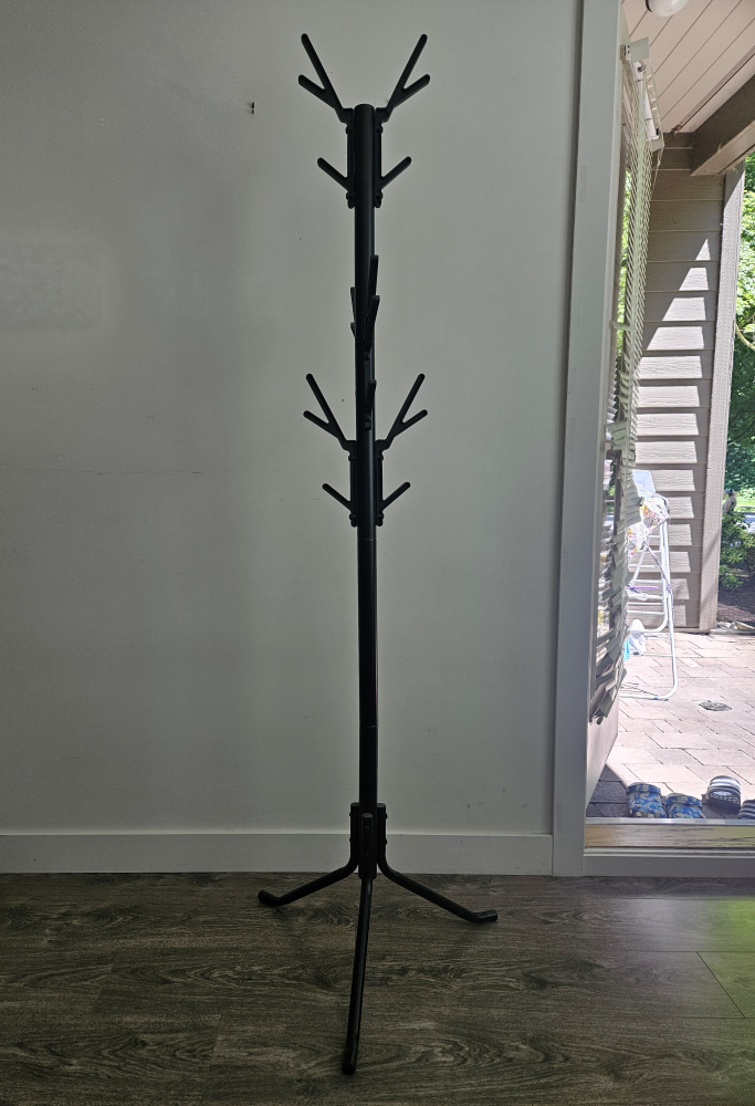Black Metal Coat Rack Stand
