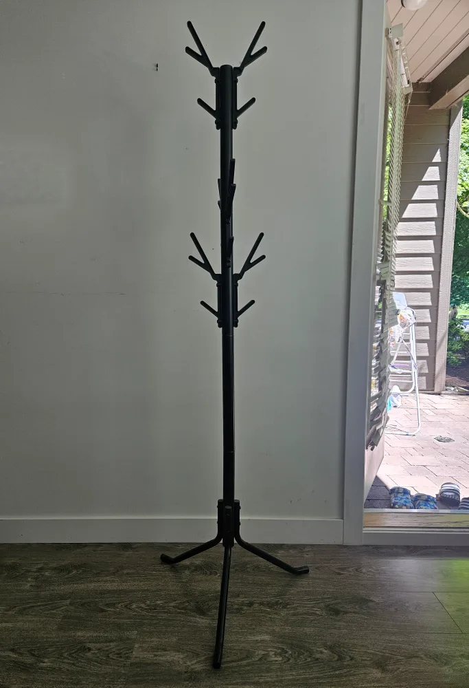 Black Metal Coat Rack Stand thumbnail