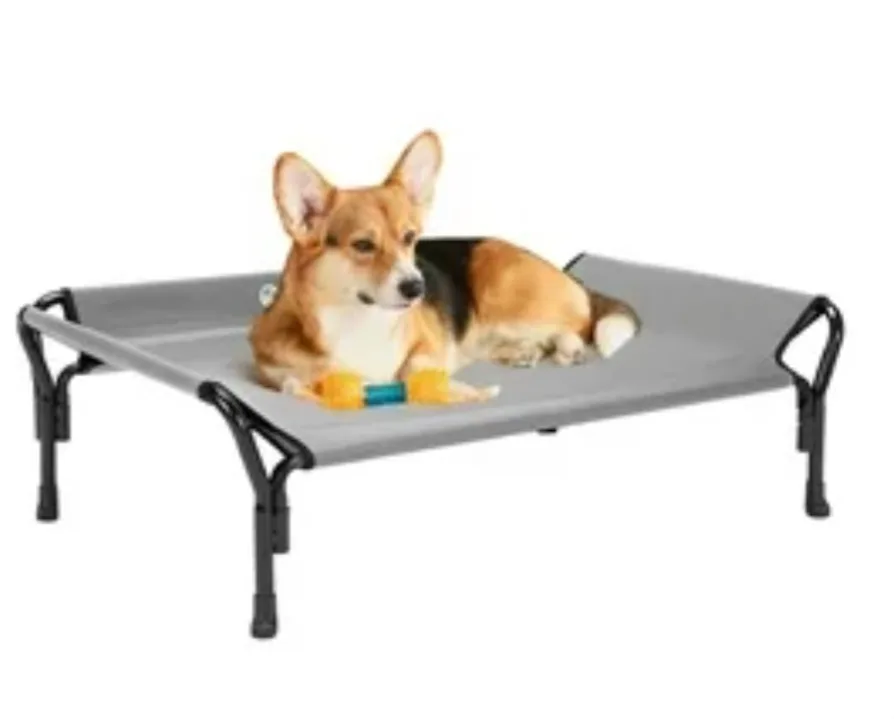 Veehoo Elevated Dog Bed, Grey thumbnail