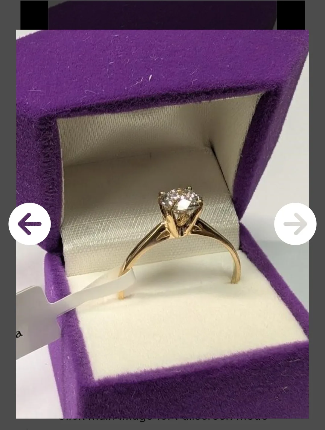 Diamond Ring 0.70ct diamond 10k Gold thumbnail