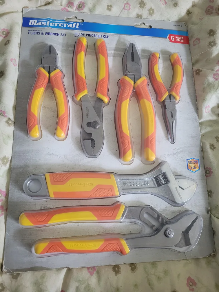 Mastercraft Pliers & Wrench 6-Piece Set - New thumbnail