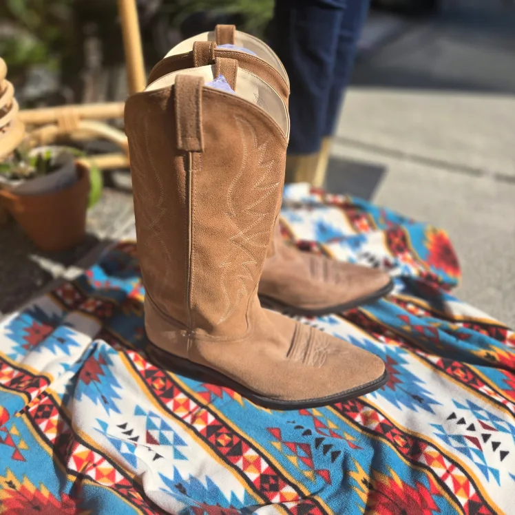 Tan Suede Men’s Size 12 Cowboy Boots thumbnail