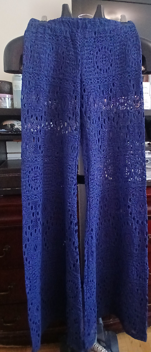 NIGHT CAP Blue Crochet Pants SIZE 2