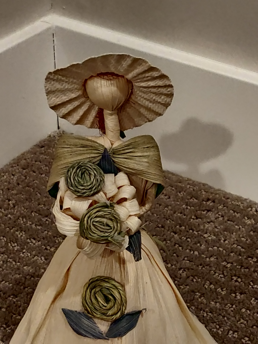 Handcrafted Mexican Cornhusk Wedding Doll Bride Figure Corn Husk - photo 5