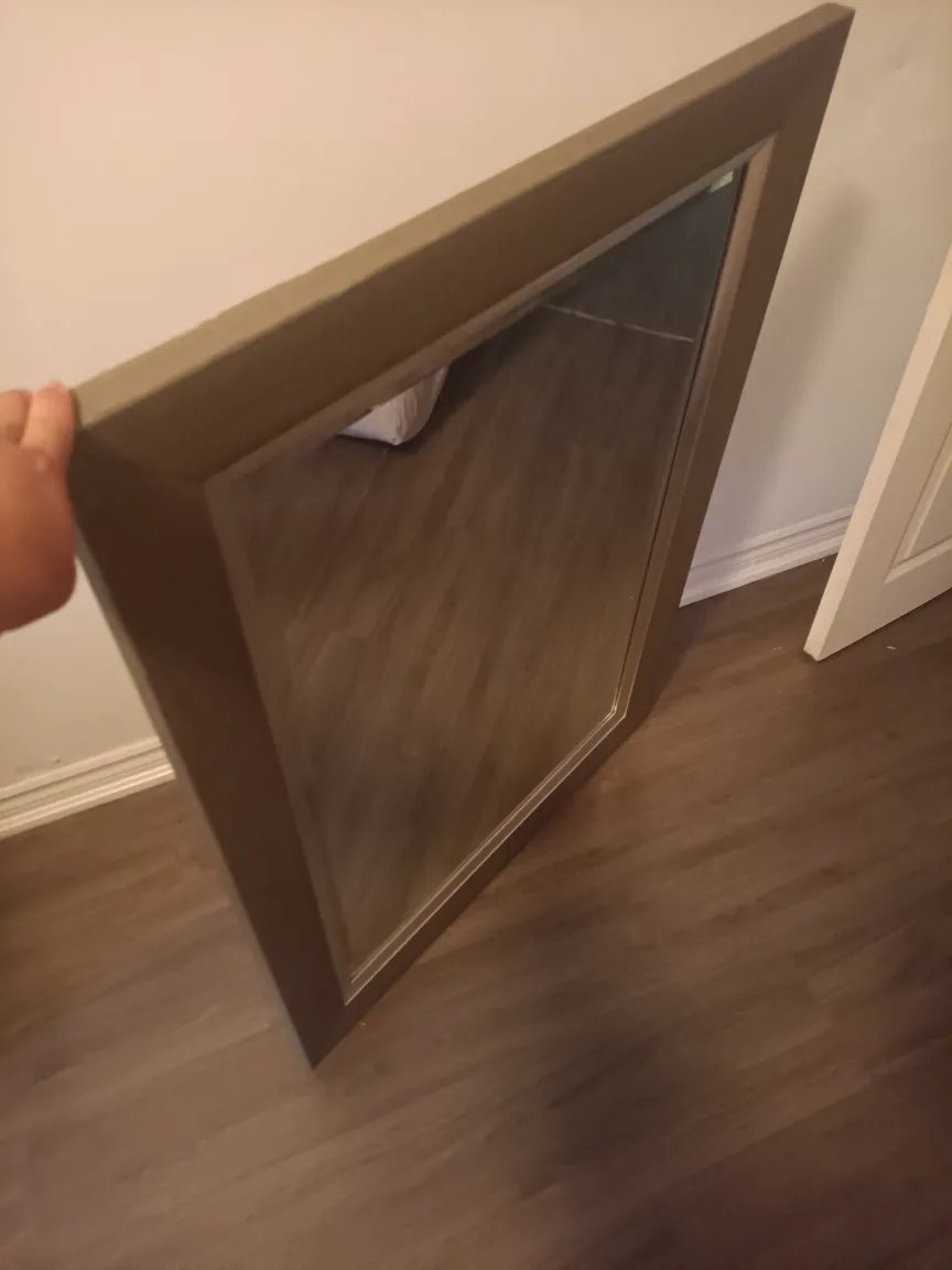 Beveled Wood Wall Mirror 31x43 in image indicator(3)