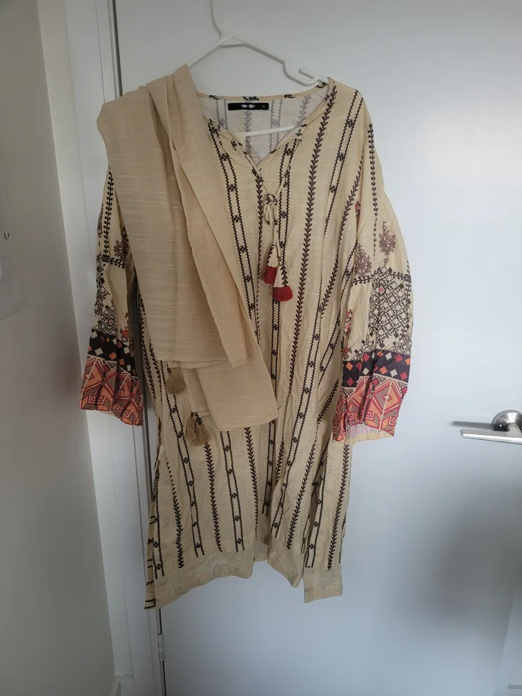 Beige Kurta Set thumbnail