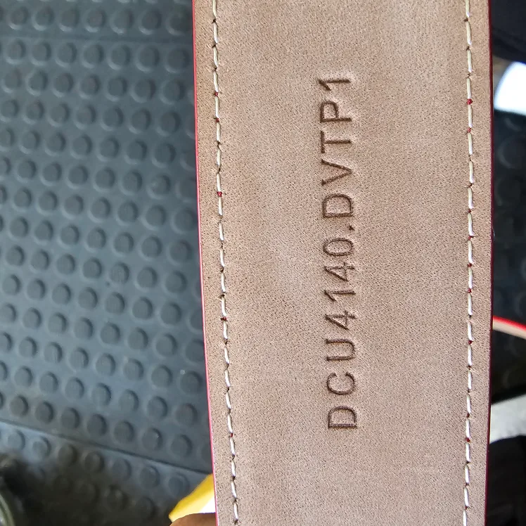 Versace Red Leather Belt Size 90/36 image indicator(3)