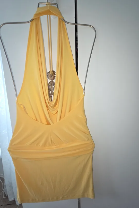 Yellow Halter Top Dress image indicator(3)