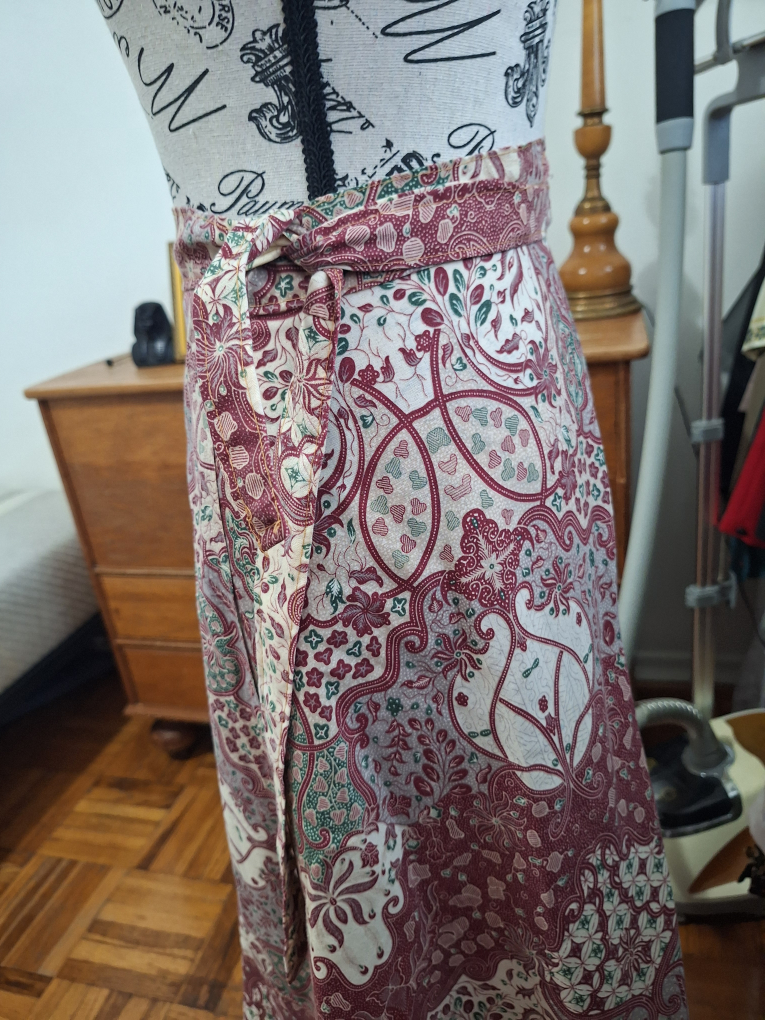 Patterned Wrap Skirt