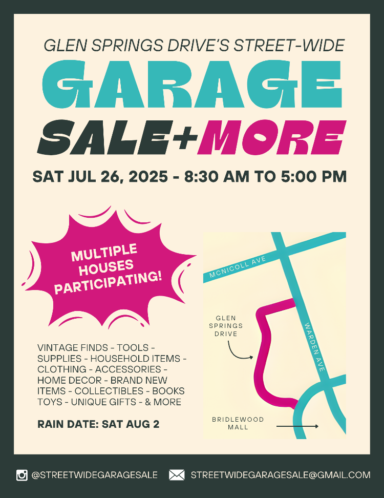 Street-Wide Garage Sale on Sat Jul 26 (near Warden and Finch)