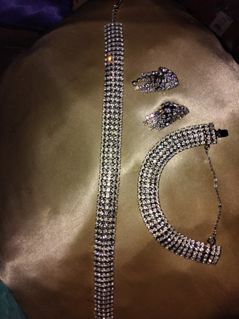 Rhinestone Jewellery Set: Necklace, Bracelet, Earrings - photo 3