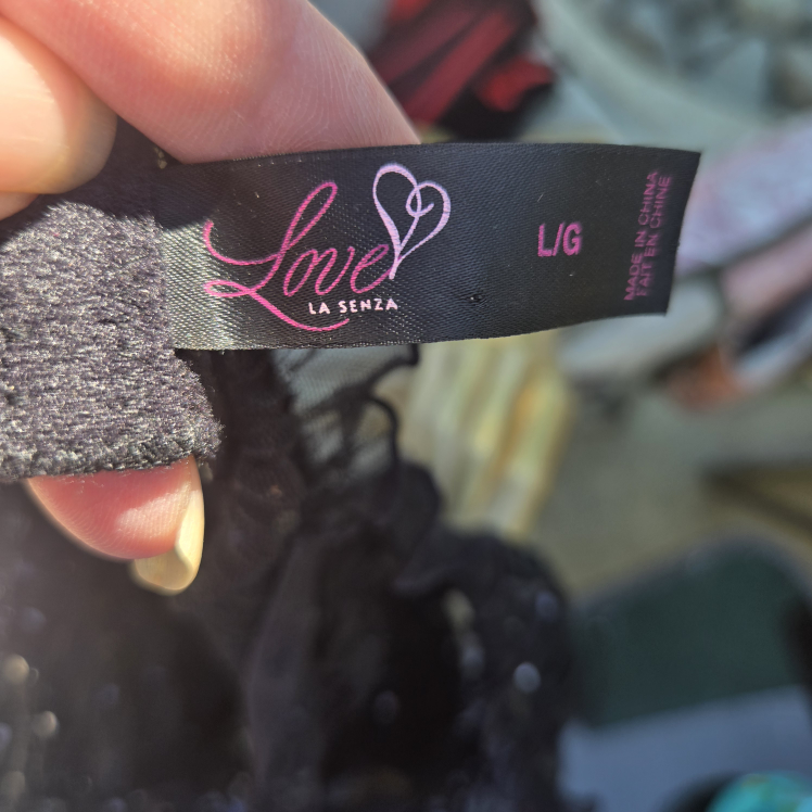 Vintage La Senza Black Lingerie Top - Size L/G - photo 4