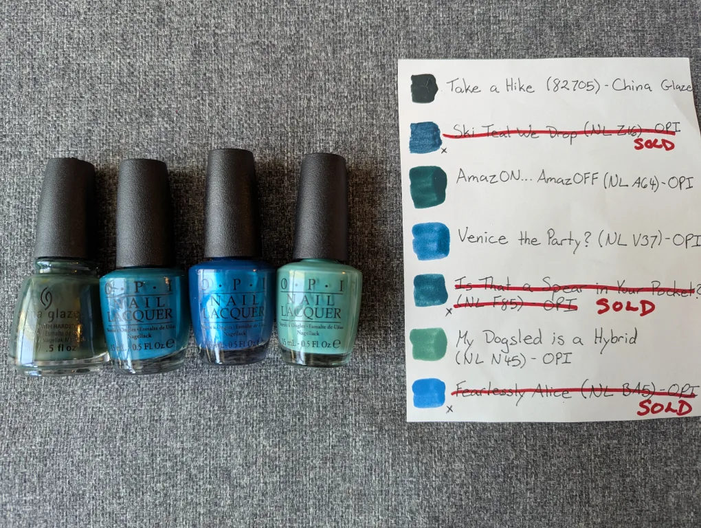 Nail Polish $5 each or $20 for 5 (Blues) image indicator(4)