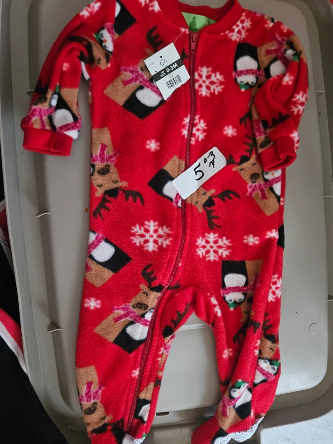 Baby Christmas Onesies, Size 0-3M thumbnail