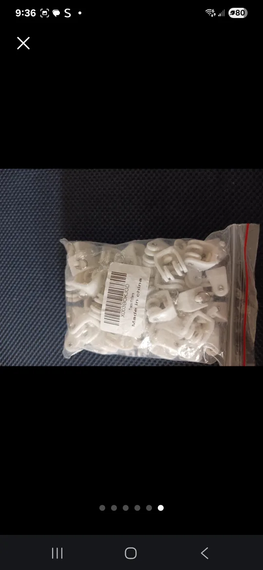 Curtain Track Roller Runners - White 50 pcs image indicator(6)