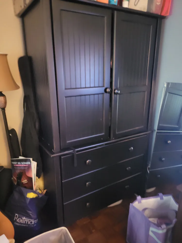 Black Espresso Wardrobe with Drawers thumbnail
