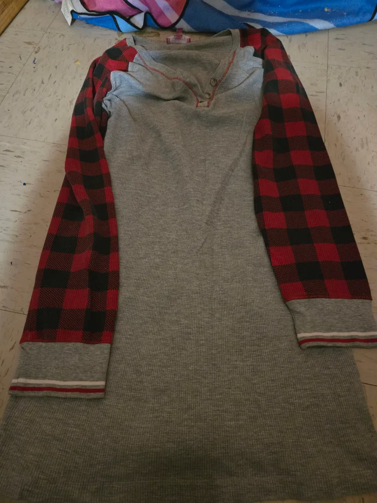 Opus Grey & Plaid Long Sleeve Dress thumbnail