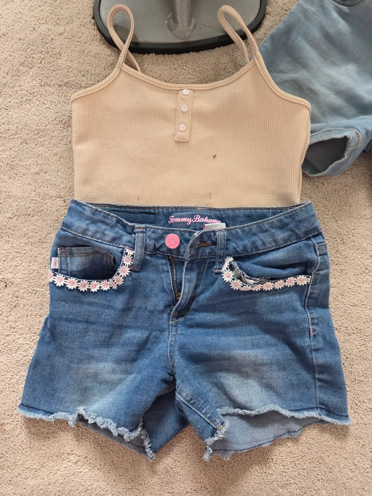 FirlsTommy Bahama  Denim Shorts and  Tops thumbnail