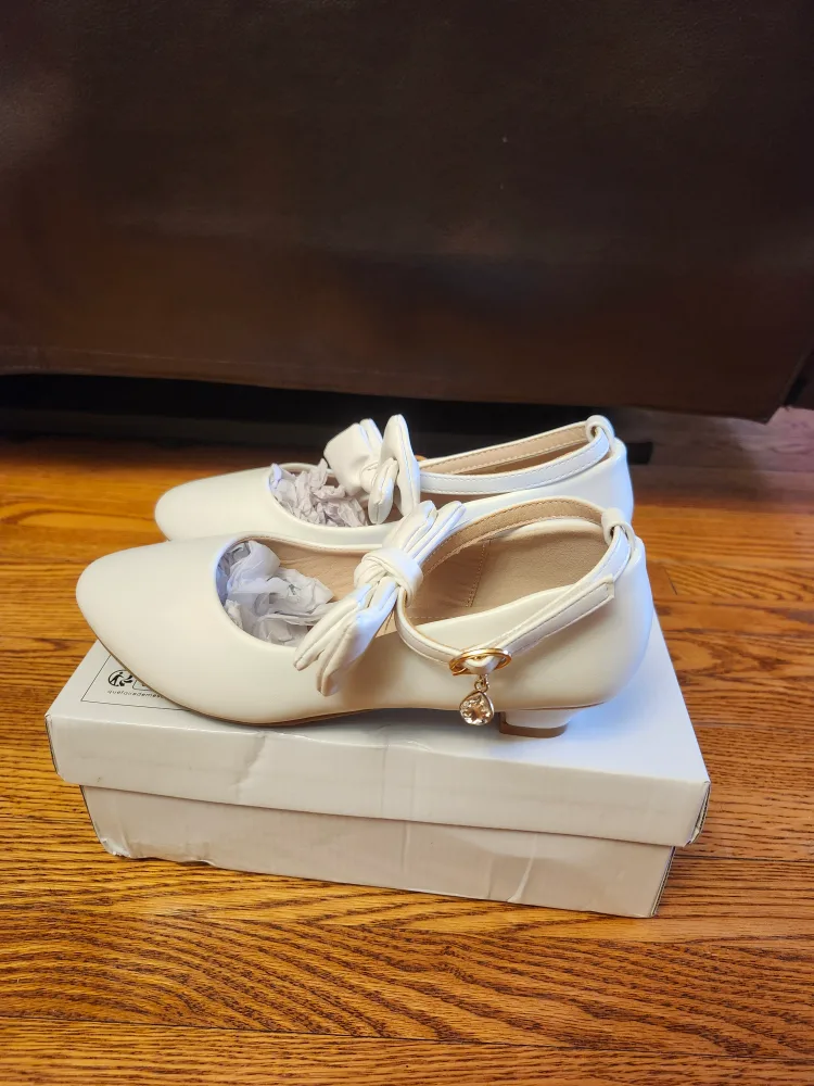 Kid Girl White Dress Shoes - Size CN35 image indicator(3)