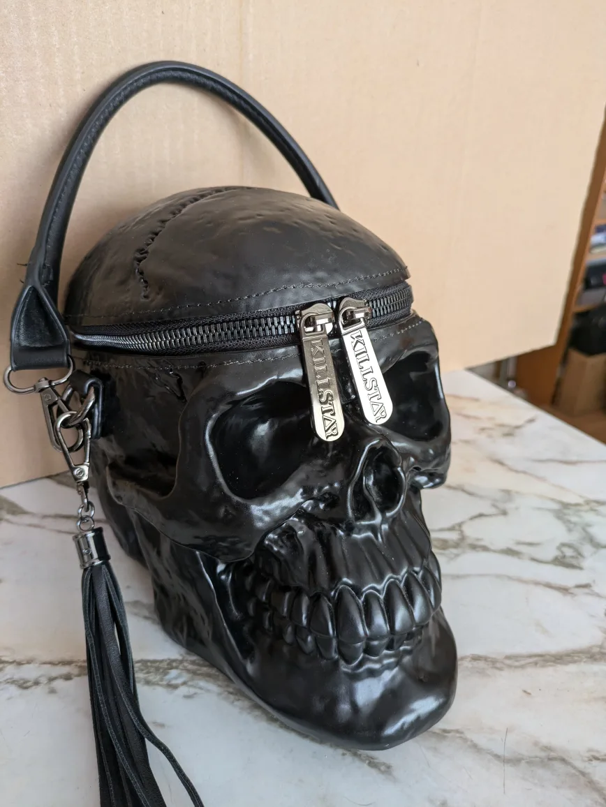 Killstar Skull Handbag  , Goth Girl Purse . image indicator(4)