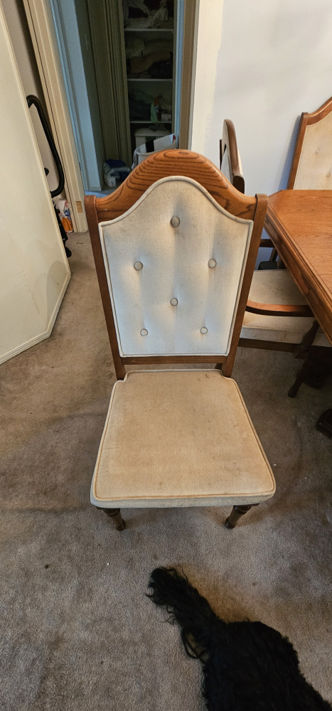 Dining Table with 6 Chairs - Wood & Beige - photo 3