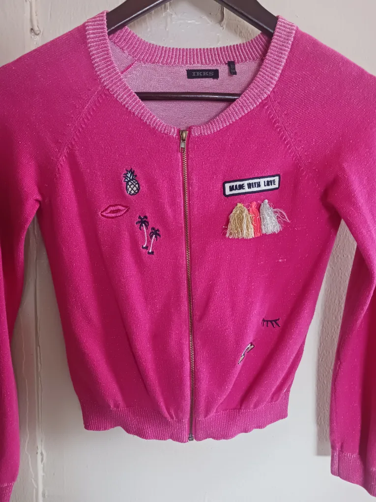 IKKS Pink Cardigan Size 104/138 image indicator(4)