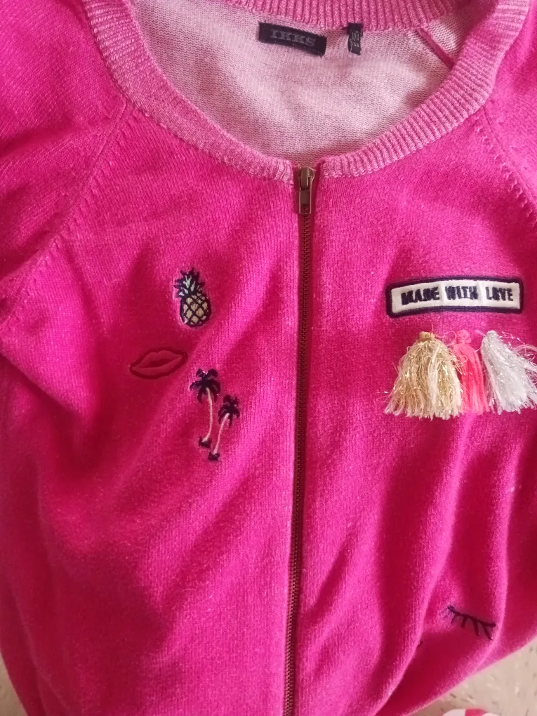 IKKS Pink Cardigan Size 104/138 image indicator(5)