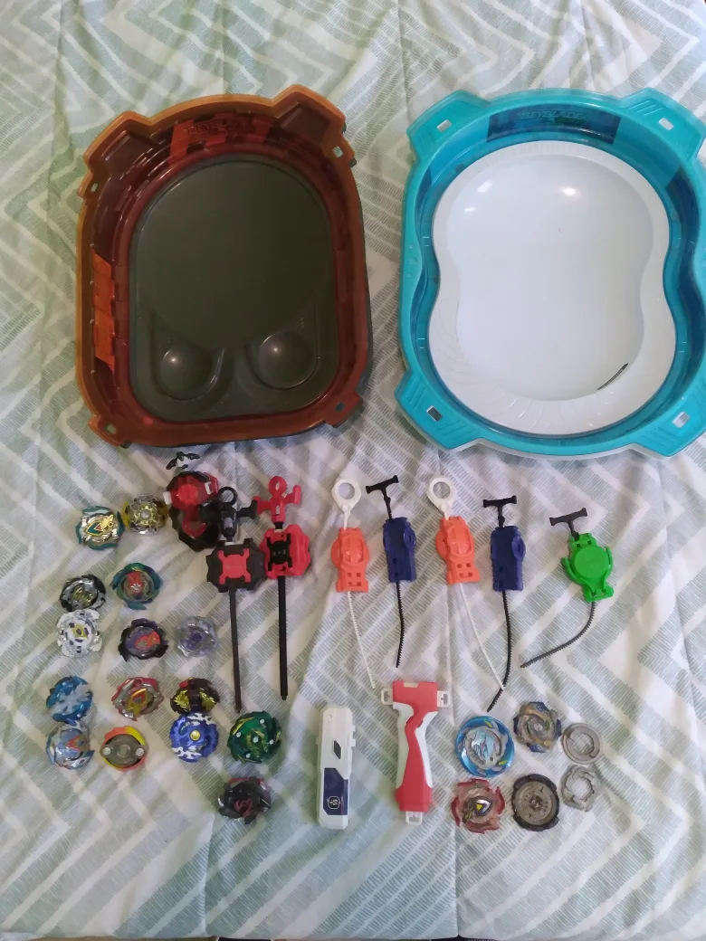 Beyblade Lot - Stadiums, Launchers, Beyblades thumbnail