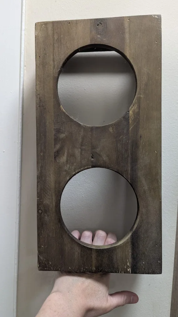 HomeSense Wooden Double Circle pet feeder thumbnail