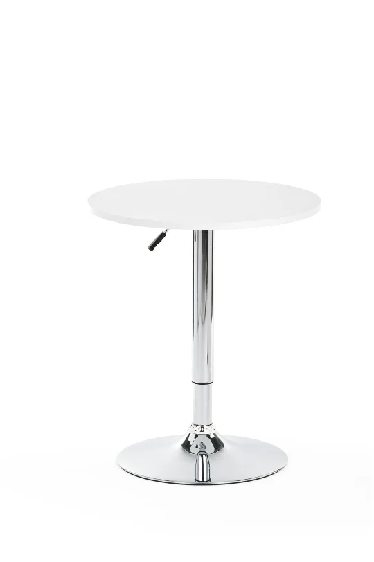 23.5" Round Cocktail Table, Height Adjustable - White image indicator(3)