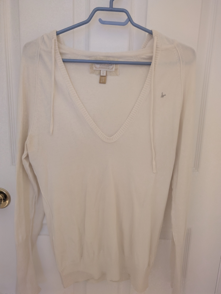 American Eagle Cream Hoodie - Size L