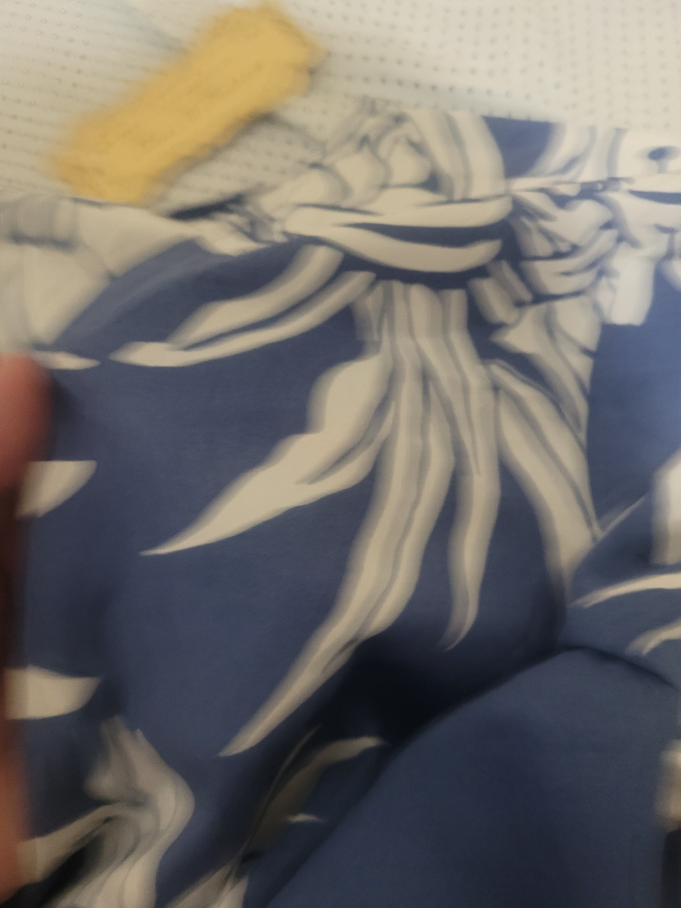 Floral Print Romper - Blue & White - photo 3