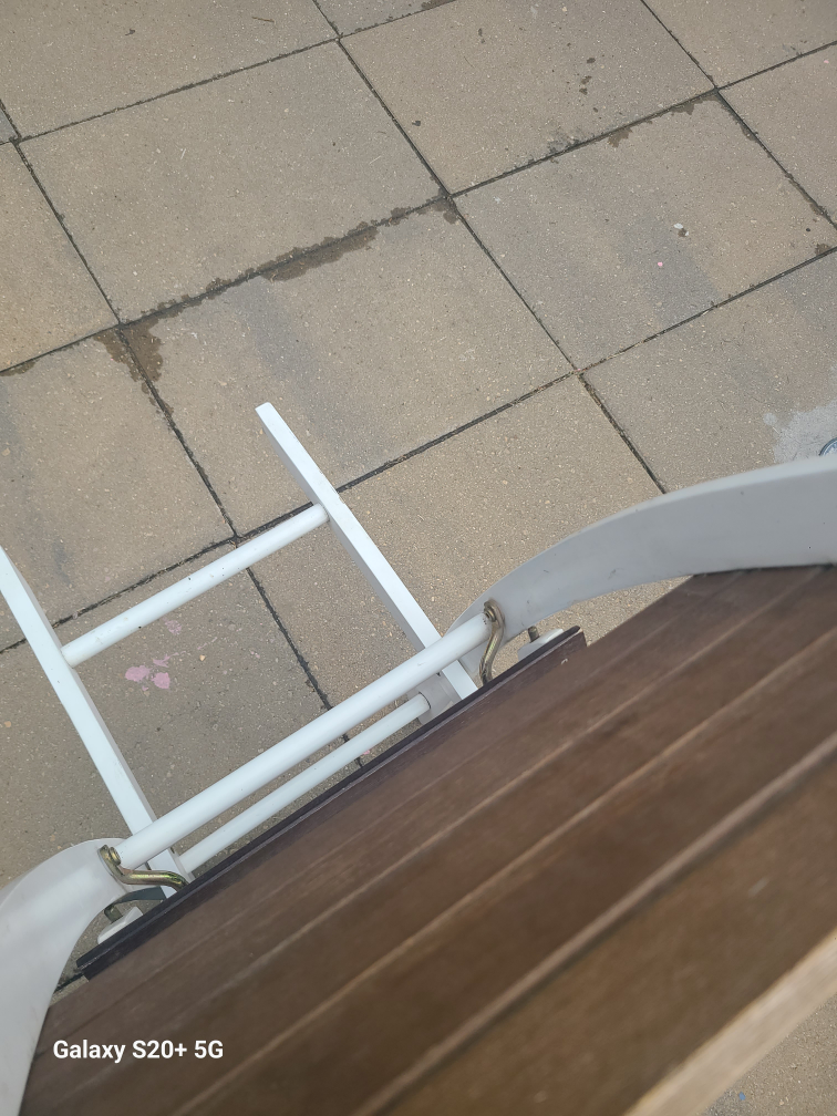 Folding Wooden Chair - Brown & White - photo 4